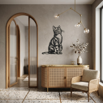 Sevimli Kedi Metal Duvar Tablosu - AMD6180 - Görsel 4