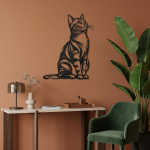 Sevimli Kedi Metal Duvar Tablosu - AMD6180 - Görsel 2