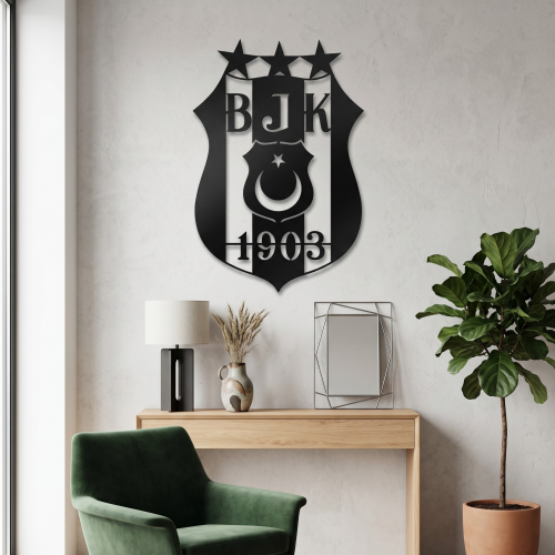 Beşiktaş Logo Metal Duvar Tablosu - AMD6300