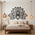3D Lotus Mandala Metal Duvar Tablosu - AMD6480 - Görsel 4