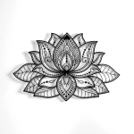 3D Lotus Mandala Metal Duvar Tablosu - AMD6480 - Görsel 6