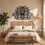 3D Lotus Mandala Metal Duvar Tablosu - AMD6480 - Görsel 5