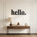 Hello Yazısı Metal Duvar Tablosu - AMD6390