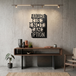 Failure Is Not An Option Yazılı Metal Duvar Tablosu - AMD6460 - Görsel 5
