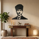 Atatürk Portresi Metal Duvar Tablosu - AMD4090 - Görsel 2