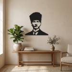 Atatürk Portresi Metal Duvar Tablosu - AMD4090 - Görsel 4
