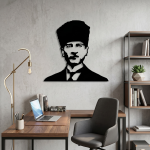 Atatürk Portresi Metal Duvar Tablosu - AMD4090