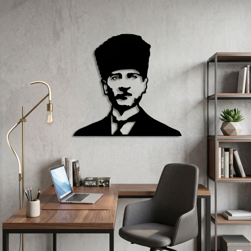 Atatürk Portresi Metal Duvar Tablosu - AMD4090